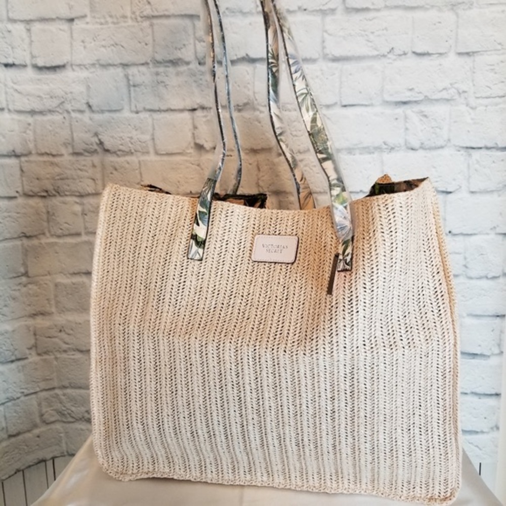 Victoria’s Secret Woven Palm Print Tote